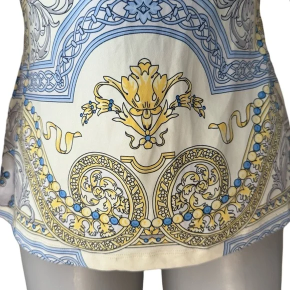 J. MCLAUGHLIN Catalina Cloth Signature Tee Art To Wear Medallion 3/4 Sleeve - Picture 13 of 16